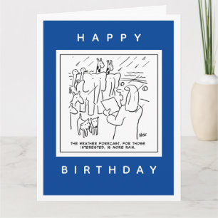 Cartão Cartoon de Previsão de Tempo em Arca de Noah