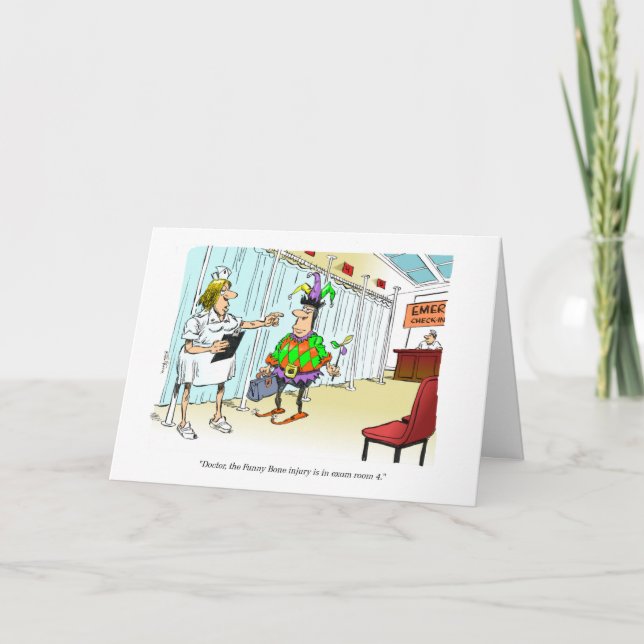 Cartão Cartoon - desculpe pelo seu acidente. (Frente)