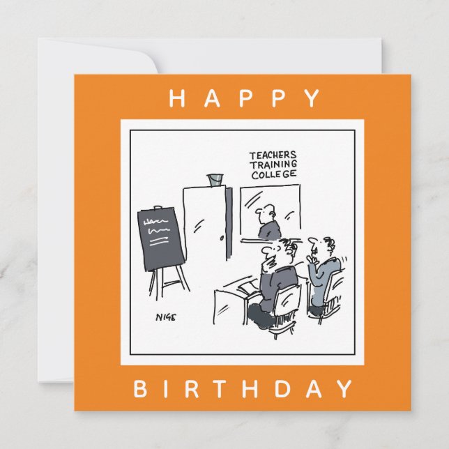 Cartão Cartoon do Colégio de Professores (Frente)