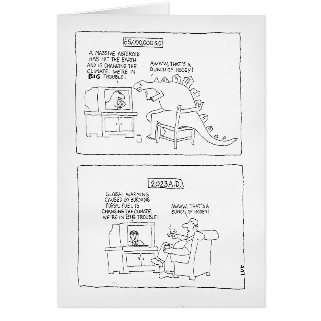 Cartão Cartoon do dia 13: Terra em crise (Frente)