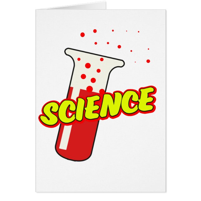 Cartão Cartoon do Science Flask (Frente)