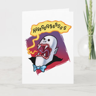 Cartão Cartoon do Vampiro Hiss-terc - Arte Engraçada de H
