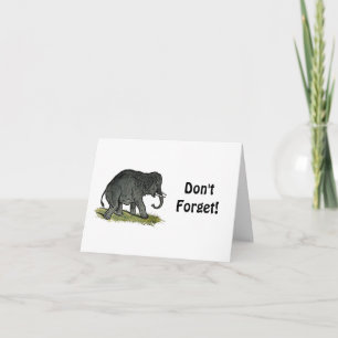 Cartão Cartoon Elefante Adorável, Amigo do Zoológico Engr