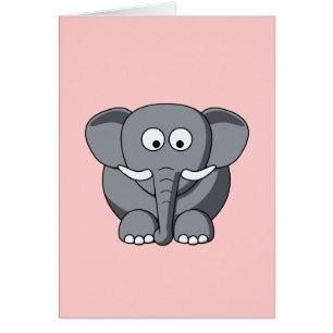 Cartão Cartoon Elephant Card