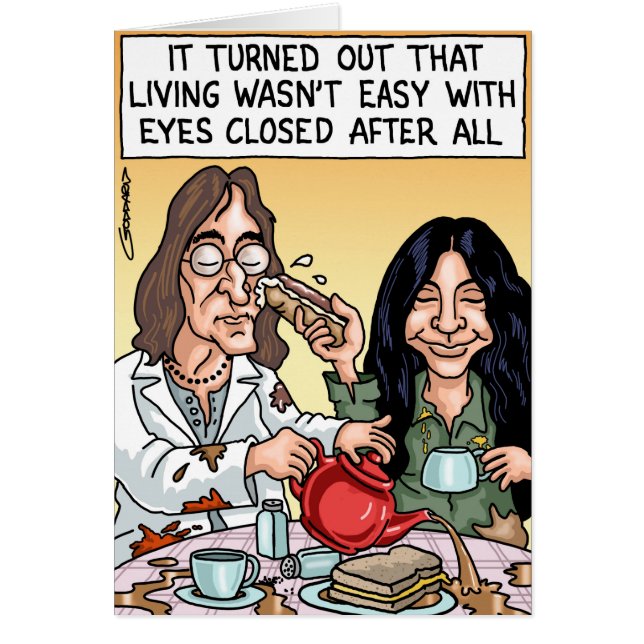 Cartão Cartoon Encantado por Clive Goddard (Frente)