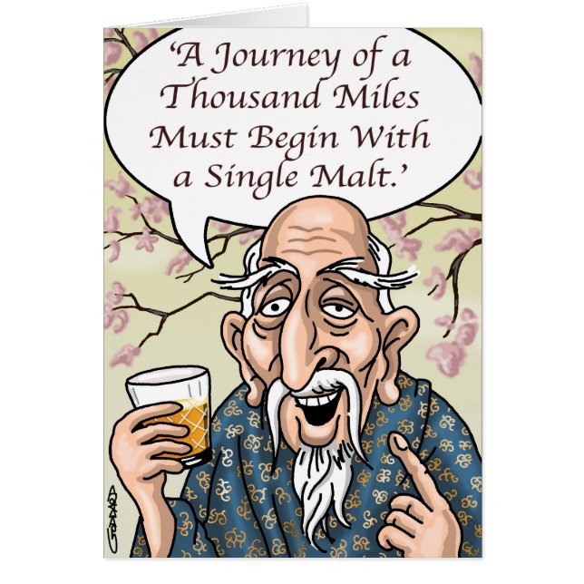 Cartão Cartoon Encantado por Clive Goddard (Frente)