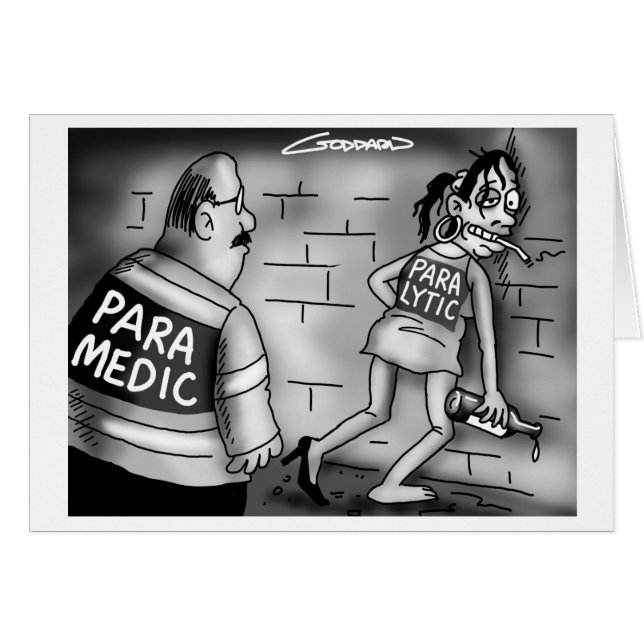 Cartão Cartoon Encantado por Clive Goddard (Frente Horizontal)