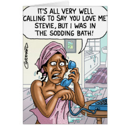 Cartão Cartoon Encantado por Clive Goddard