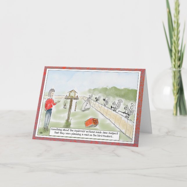 Cartão Cartoon Engraçado Cartoon Aniversário (Frente)