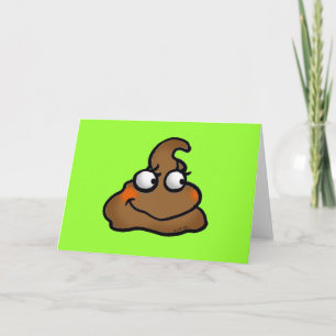 Cartão Cartoon Engraçado Cartoon Poop Smile