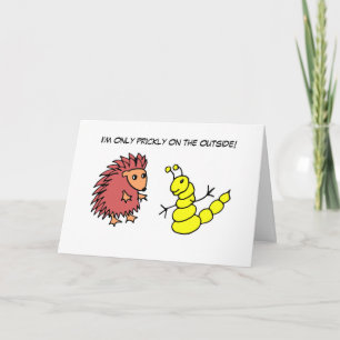 Cartão Cartoon Engraçado de Glowworm de Chapéu