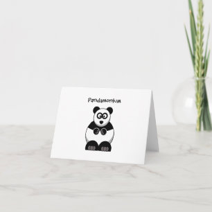 Cartão Cartoon Engraçado Pandamónio Panda, Um Belo Estres