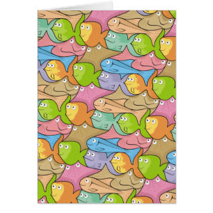 Cartão Cartoon Fishes