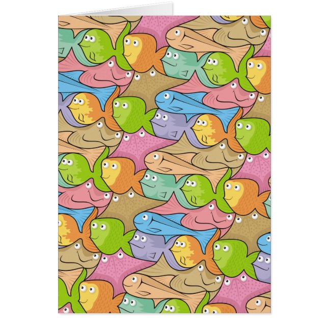 Cartão Cartoon Fishes (Frente)