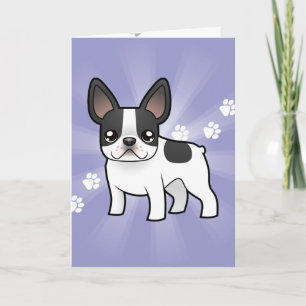 Cartão Cartoon French Bulldog