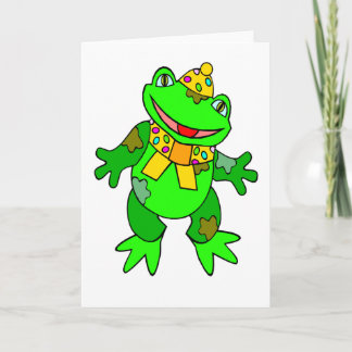 Cartão Cartoon Frog Birthday Card