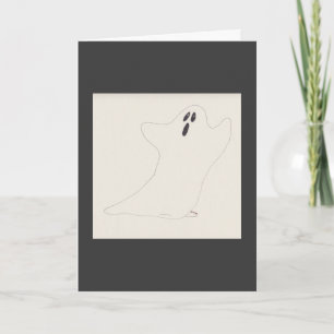Cartão Cartoon Ghost waving arms painted toenails