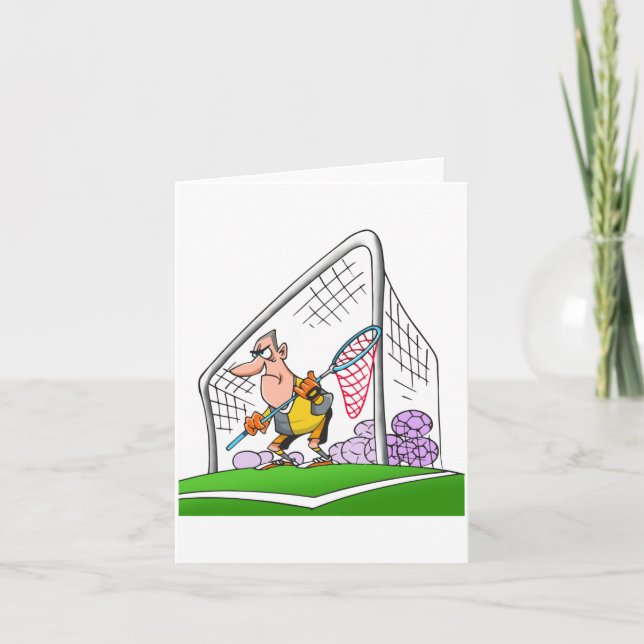 Cartão Cartoon Goalkeeper Note Cards (Frente)