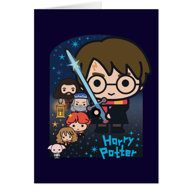 Cartão Cartoon Harry Potter Câmara Secreta Gráfico (Frente)