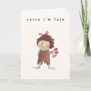 Cartão Cartoon Humorístico Da Mulher Caverna Engraçada Mo