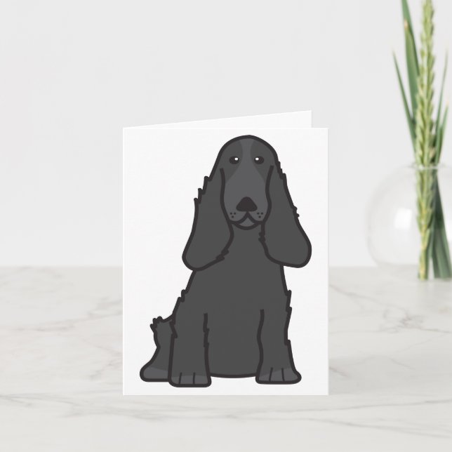 Cartão Cartoon Inglês Cocker Spaniel Dog (Frente)
