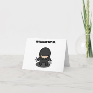 Cartão Cartoon japonês Engraçado Ninja
