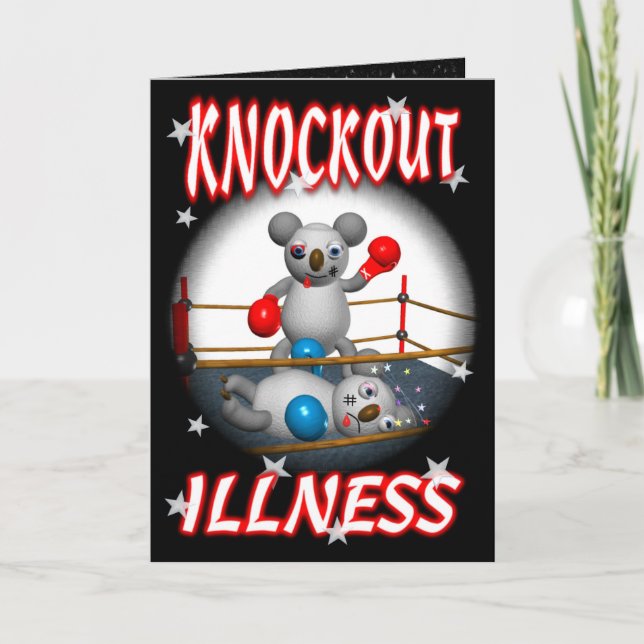 Cartão Cartoon Koala Boxer (Frente)