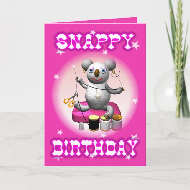 Cartão Cartoon Koala Snappy Birthday Card (Frente)
