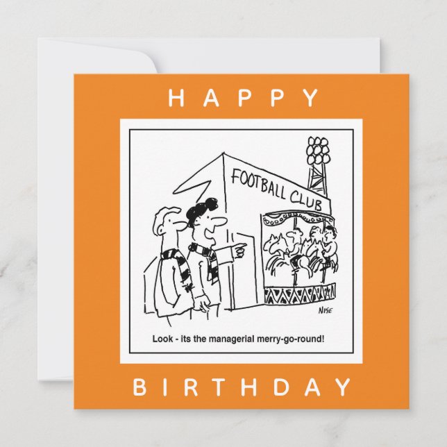 Cartão Cartoon Managerial do Clube de Futebol (Frente)