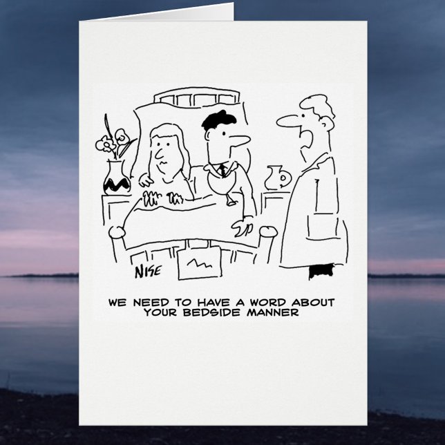 Cartão Cartoon Médico Engraçado Maneira Médica (Criador carregado)