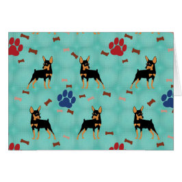 Cartão Cartoon Miniature Pinscher