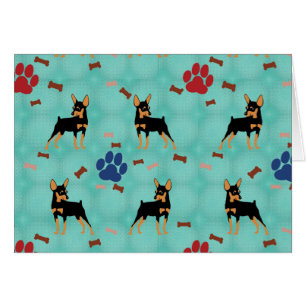 Cartão Cartoon Miniature Pinscher