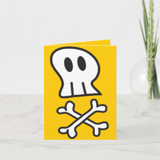 Cartão Cartoon Pirate Skulls & Bones Children Halloween