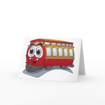 Cartoon Red Trolley