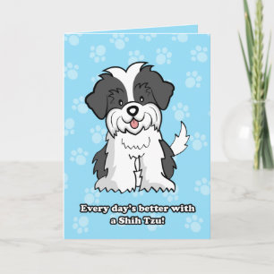 Cartão Cartoon ShihTzu Greeting Card