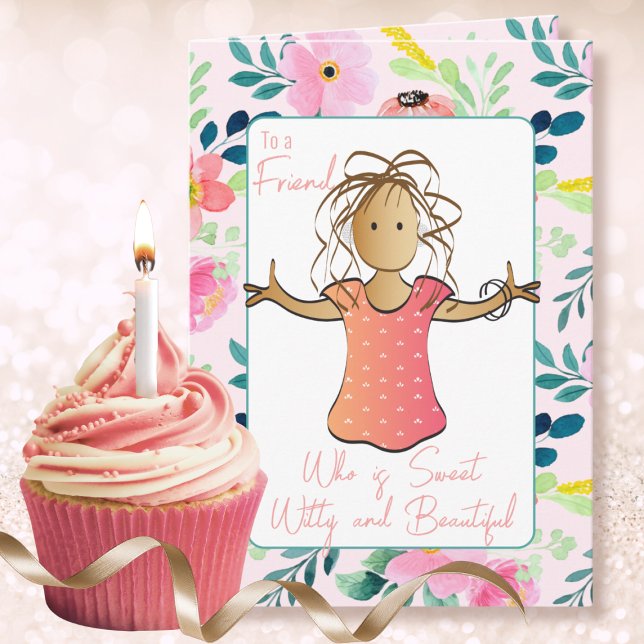 Cartão Cartoon Snarky 40th Female Sassy Birthday Card (Criador carregado)