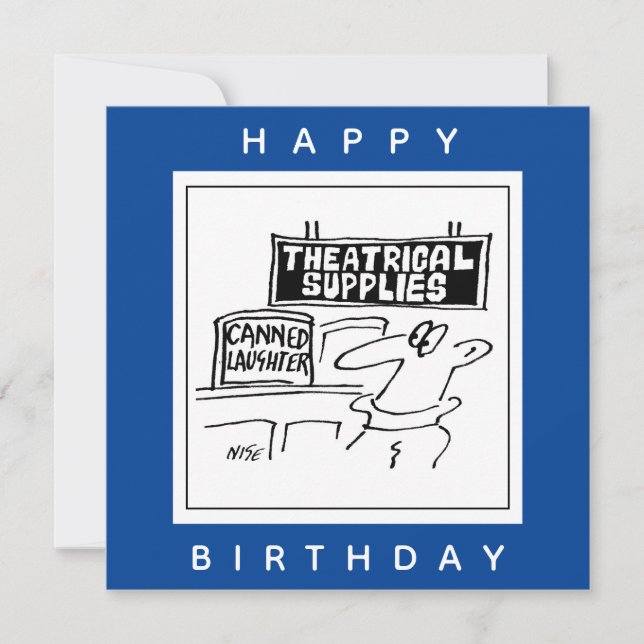 Cartão Cartoon Teatral De Risos Enlatados (Frente)