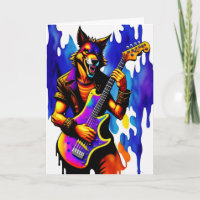Cartoon Werewolf Musicial Halloween