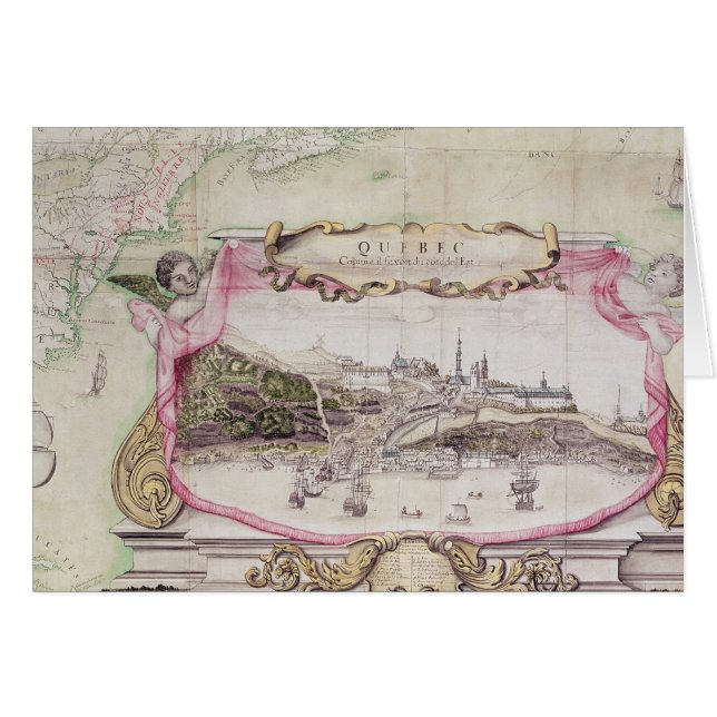 Cartão Cartouche de Quebeque (Frente Horizontal)