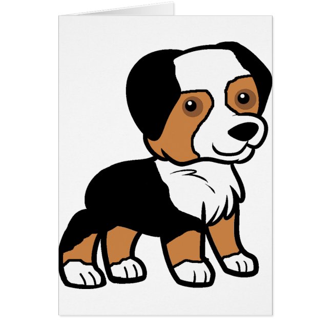 Cartão cartum preto aussie (Frente)