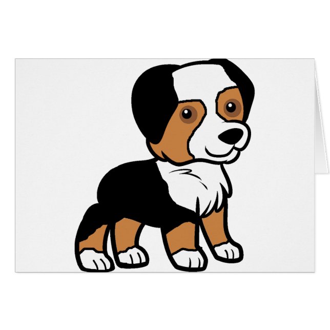 Cartão cartum preto aussie (Frente Horizontal)