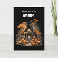 Casa assombrada com o Aniversário de outono de Pum