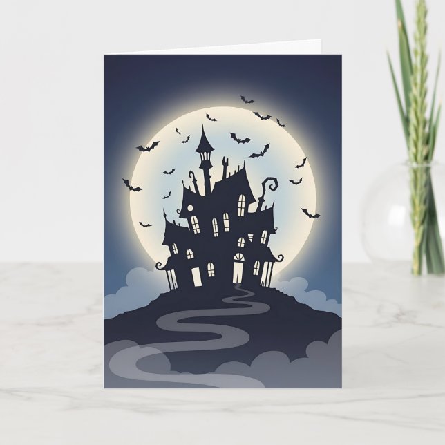 Cartão Casa Assombrada No Halloween De Hill (Frente)