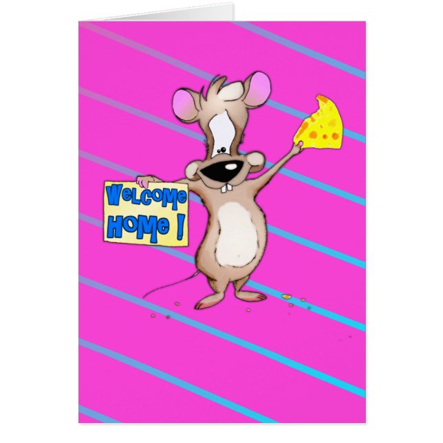 Cartão Casa bem-vinda, do rato (Frente)
