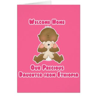 Cartão Casa bem-vinda nossa filha preciosa