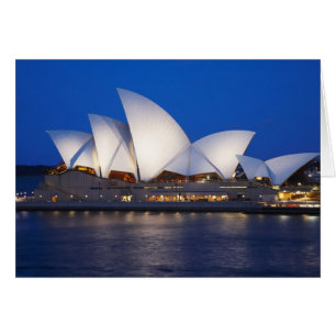 Cartão Casa da Ópera de Sydney à Noite, Sydney, Nova Gale
