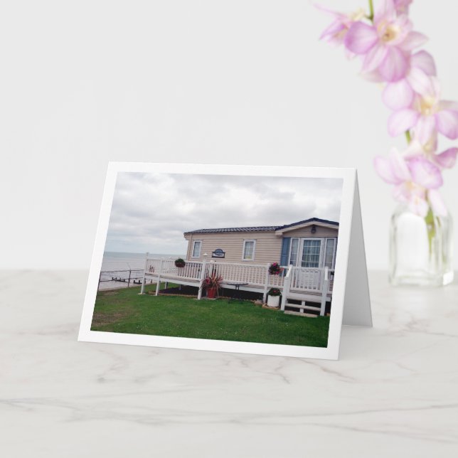 Cartão Casa da Praia, Ilha de Sheppey, Leysdown-on-Sea (Orquídea)