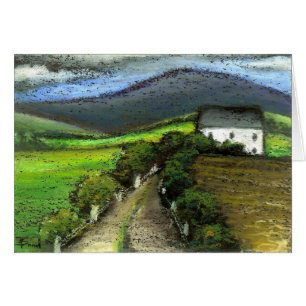 Cartão Casa da quinta irlandesa velha