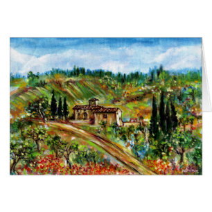 CARTÃO CASA DA QUINTA VELHA, EM CHIANTI - PAISAGEM DE