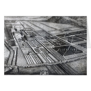 Cartão Casa de Chatsworth, gravada por Johannes Kip
